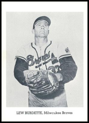 1962 Jay Publishing Milwaukee Braves Set B Lew Burdette